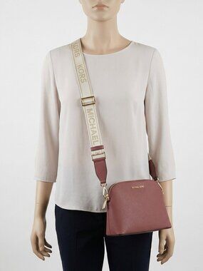 Michael Kors Cindy Lg Dome Crossbody Leather